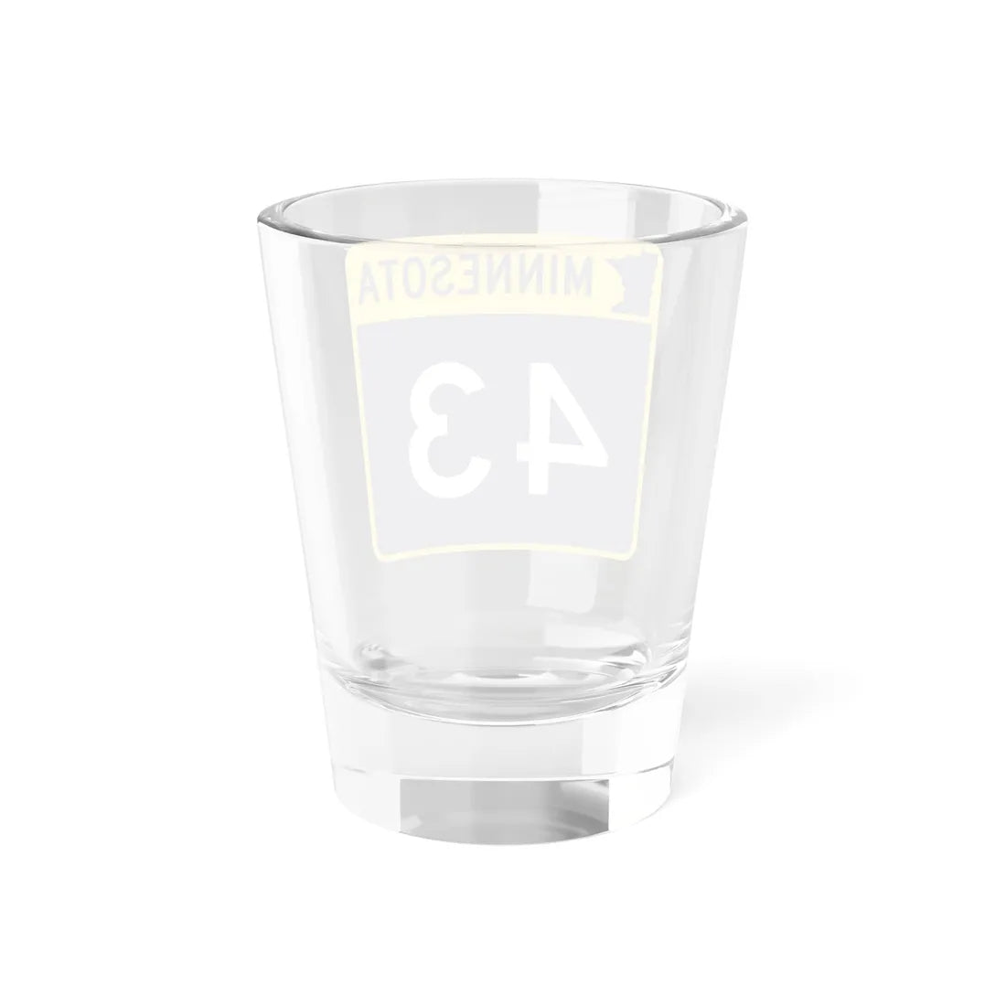 MN-43 (Minnesota) (Road Sign) Shot Glass 1.5oz - Go Mug Yourself