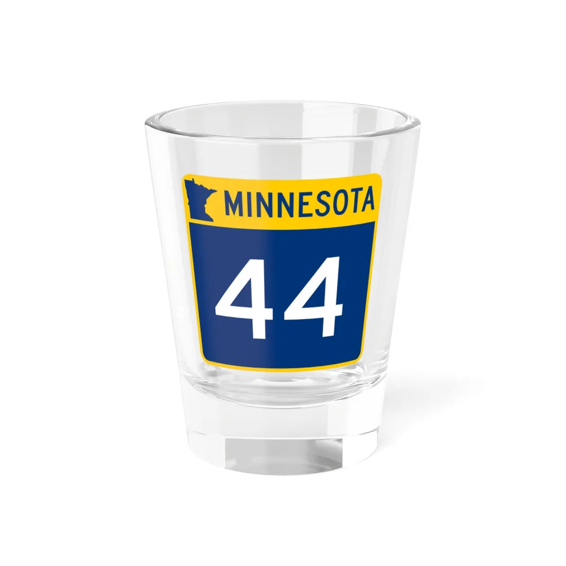 MN-44 (Minnesota) (Road Sign) Shot Glass 1.5oz 1.5oz - Go Mug Yourself