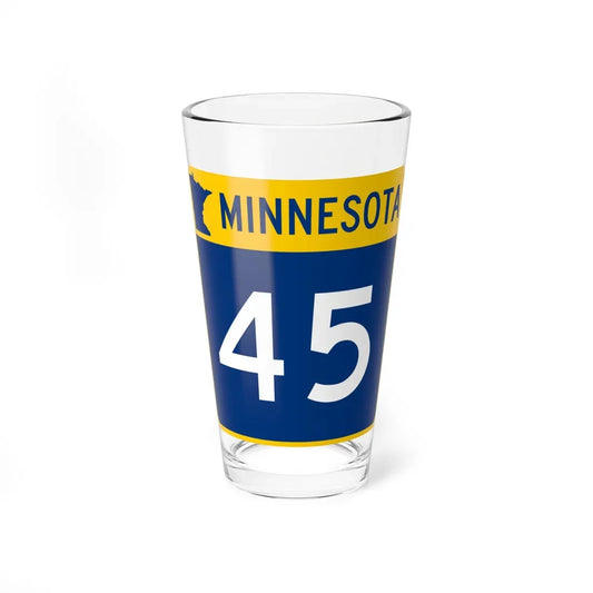 MN-45 (Minnesota) (Road Sign) Pint Glass 16oz 16oz - Go Mug Yourself