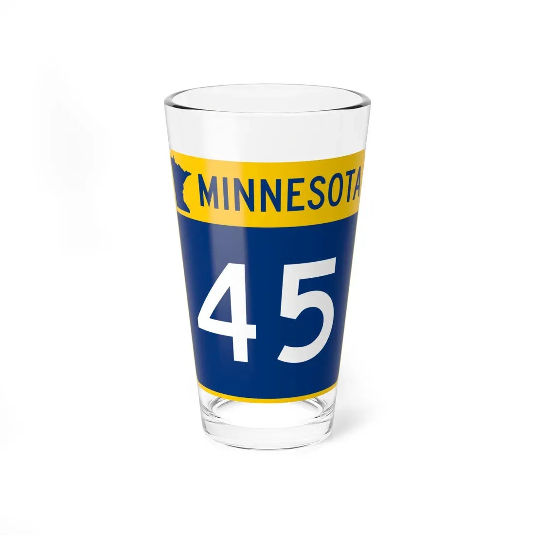 MN-45 (Minnesota) (Road Sign) Pint Glass 16oz - Go Mug Yourself