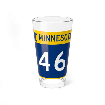MN-46 (Minnesota) (Road Sign) Pint Glass 16oz 16oz - Go Mug Yourself