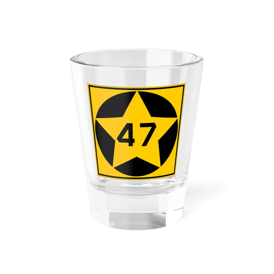 MN-47 1920 (Minnesota) (Road Sign) Shot Glass 1.5oz 1.5oz - Go Mug Yourself