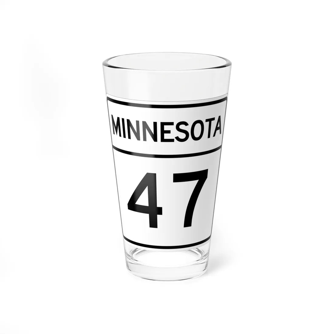 MN-47 1948 (Minnesota) (Road Sign) Pint Glass 16oz - Go Mug Yourself