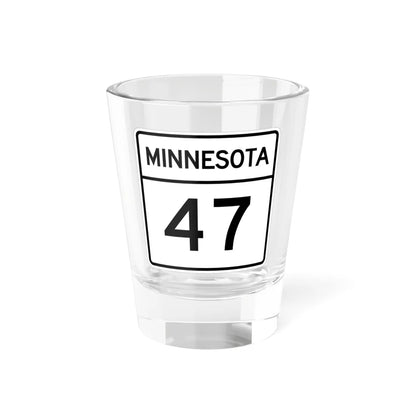 MN-47 1948 (Minnesota) (Road Sign) Shot Glass 1.5oz 1.5oz - Go Mug Yourself