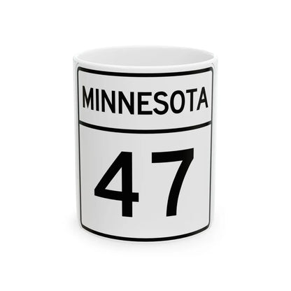 MN-47 1948 (Minnesota) (Road Sign) White Coffee Mug 11oz - Go Mug Yourself