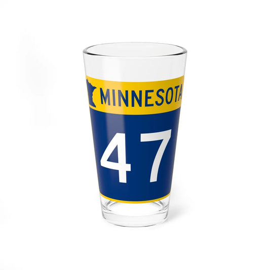 MN-47 (Minnesota) (Road Sign) Pint Glass 16oz 16oz - Go Mug Yourself
