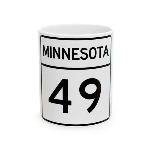 MN-49 1948 (Minnesota) (Road Sign) White Coffee Mug 11oz - Go Mug Yourself