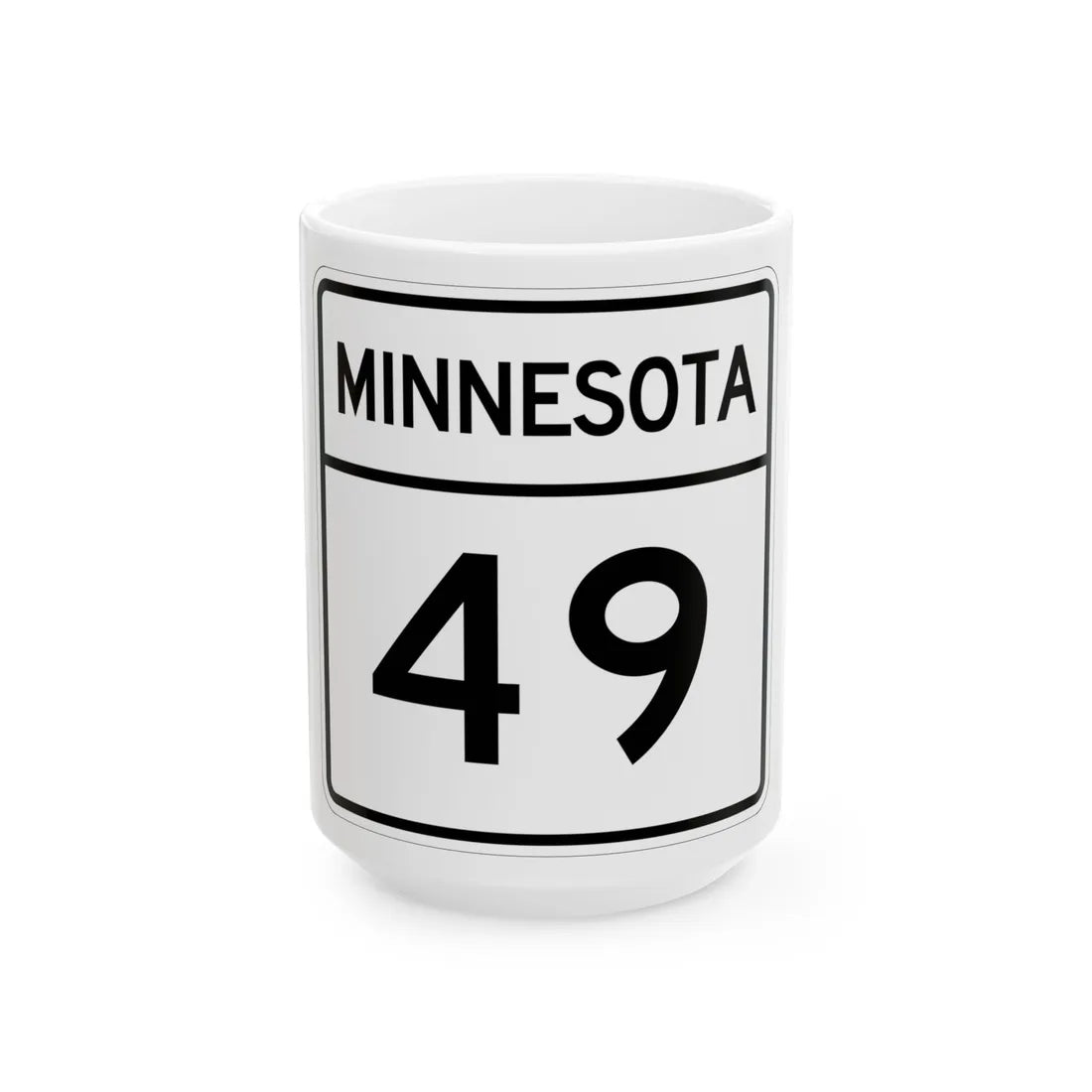 MN-49 1948 (Minnesota) (Road Sign) White Coffee Mug 15oz - Go Mug Yourself