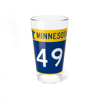 MN-49 (Minnesota) (Road Sign) Pint Glass 16oz 16oz - Go Mug Yourself
