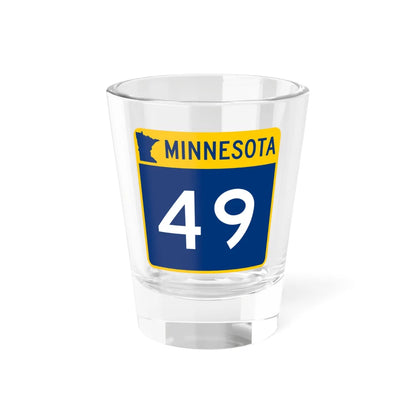 MN-49 (Minnesota) (Road Sign) Shot Glass 1.5oz 1.5oz - Go Mug Yourself