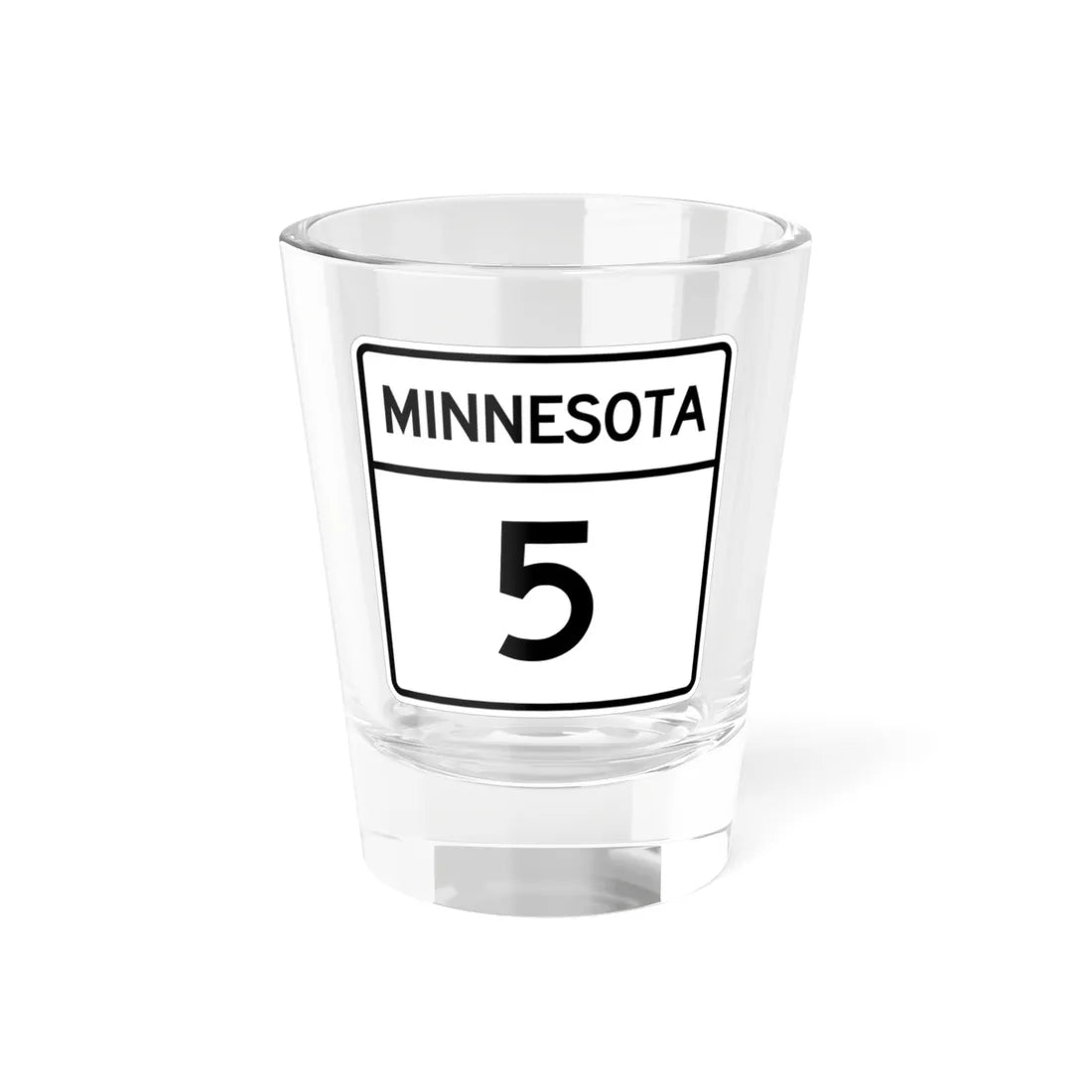 MN-5 1948 (Minnesota) (Road Sign) Shot Glass 1.5oz 1.5oz - Go Mug Yourself