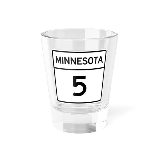 MN-5 1948 (Minnesota) (Road Sign) Shot Glass 1.5oz 1.5oz - Go Mug Yourself