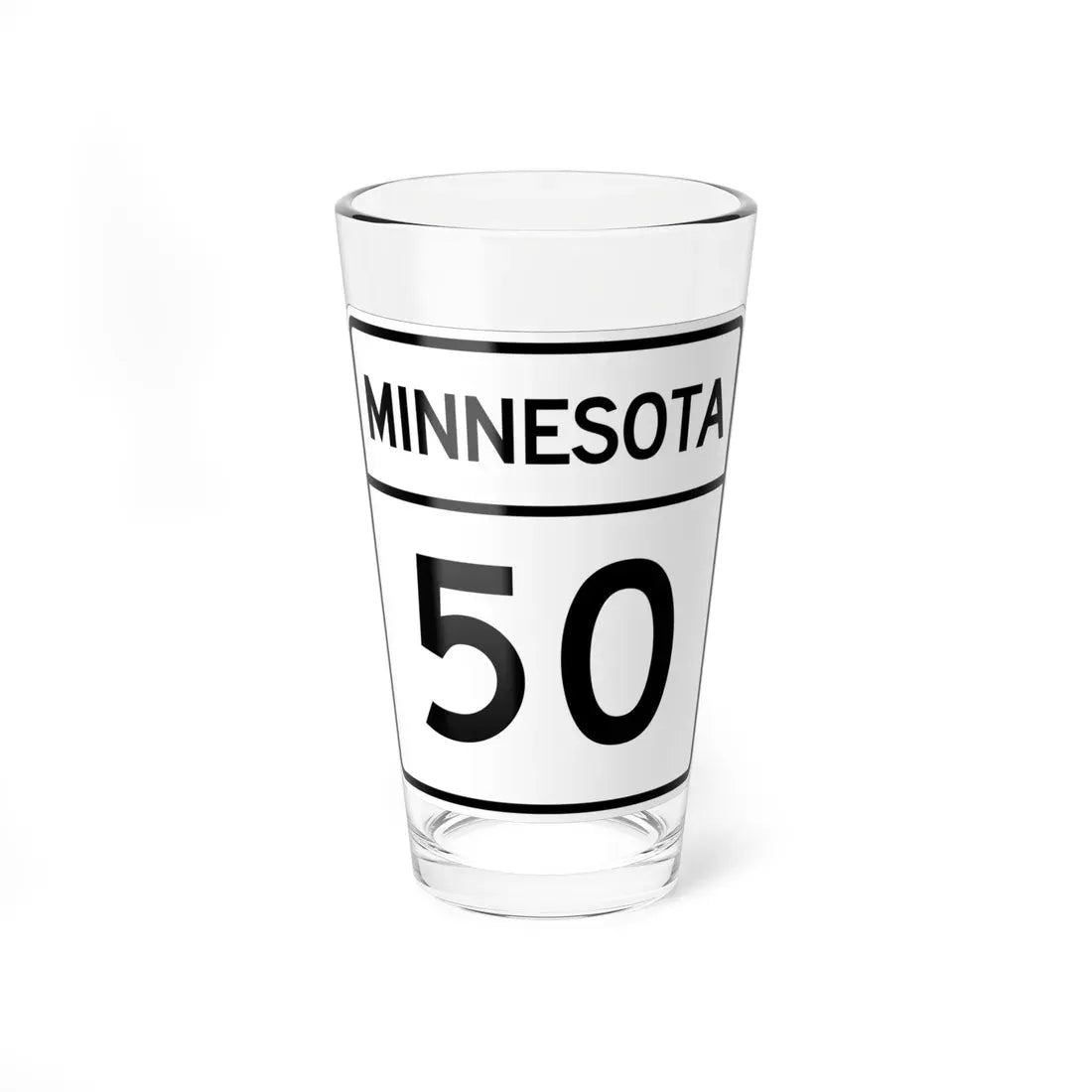 MN-50 1948 (Minnesota) (Road Sign) Pint Glass 16oz 16oz - Go Mug Yourself