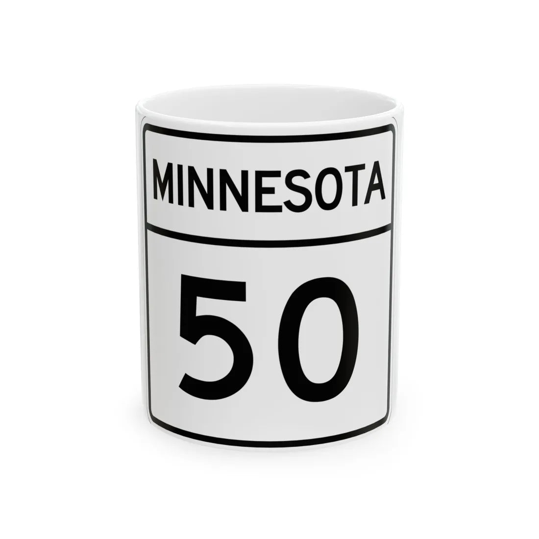 MN-50 1948 (Minnesota) (Road Sign) White Coffee Mug 11oz - Go Mug Yourself