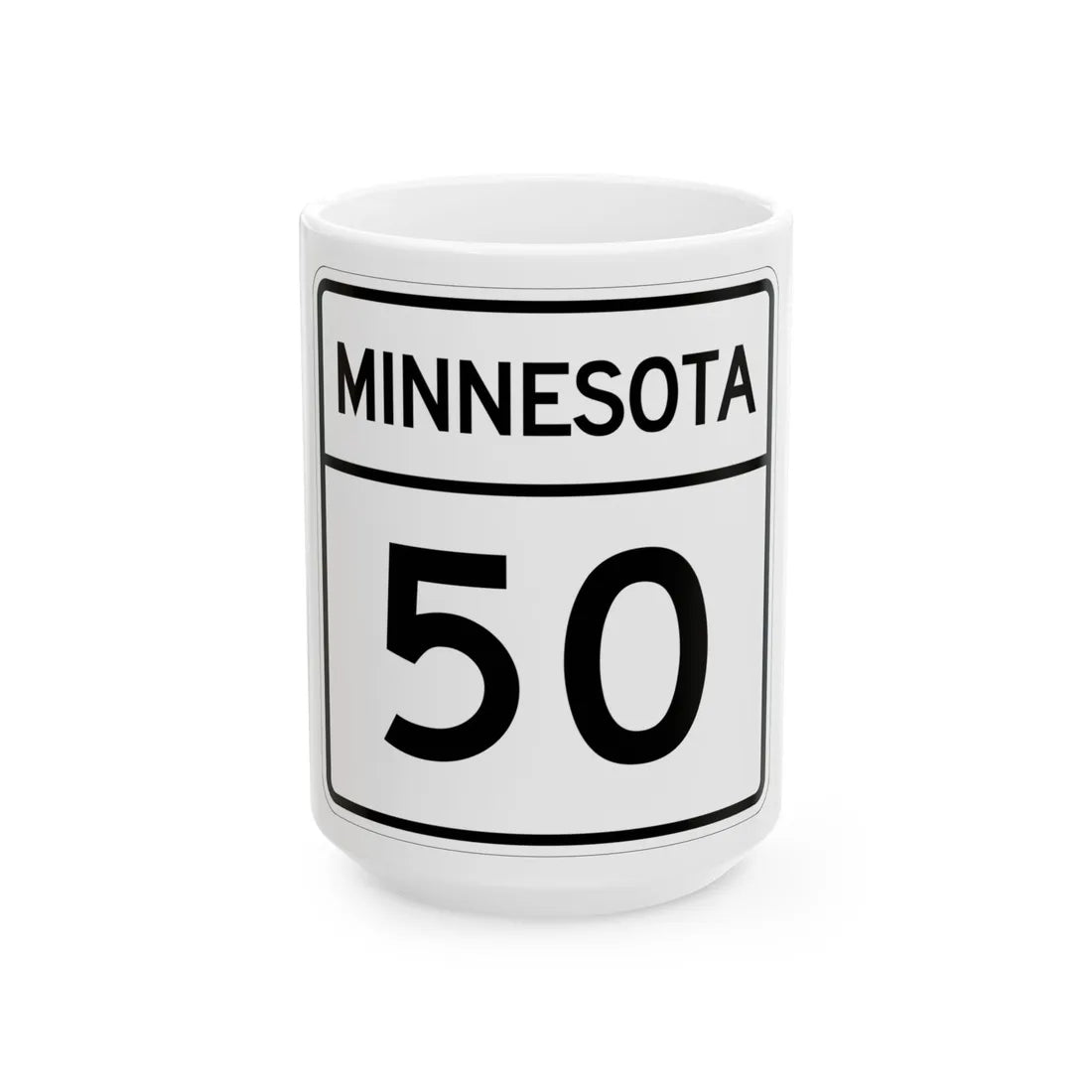 MN-50 1948 (Minnesota) (Road Sign) White Coffee Mug 15oz - Go Mug Yourself