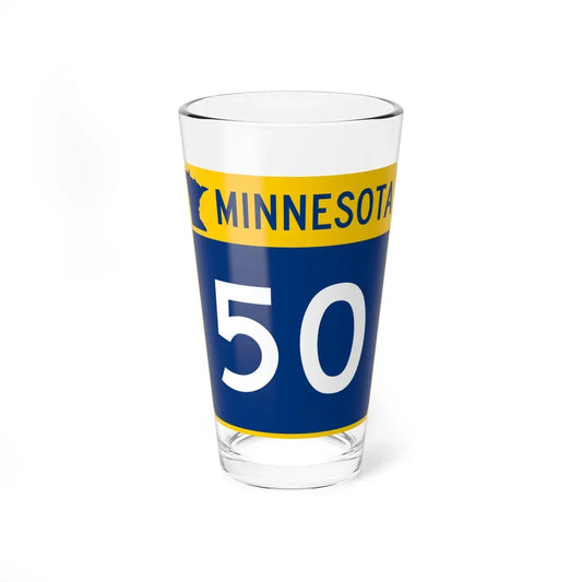 MN-50 (Minnesota) (Road Sign) Pint Glass 16oz 16oz - Go Mug Yourself