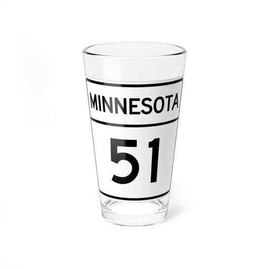 MN-51 1948 (Minnesota) (Road Sign) Pint Glass 16oz 16oz - Go Mug Yourself