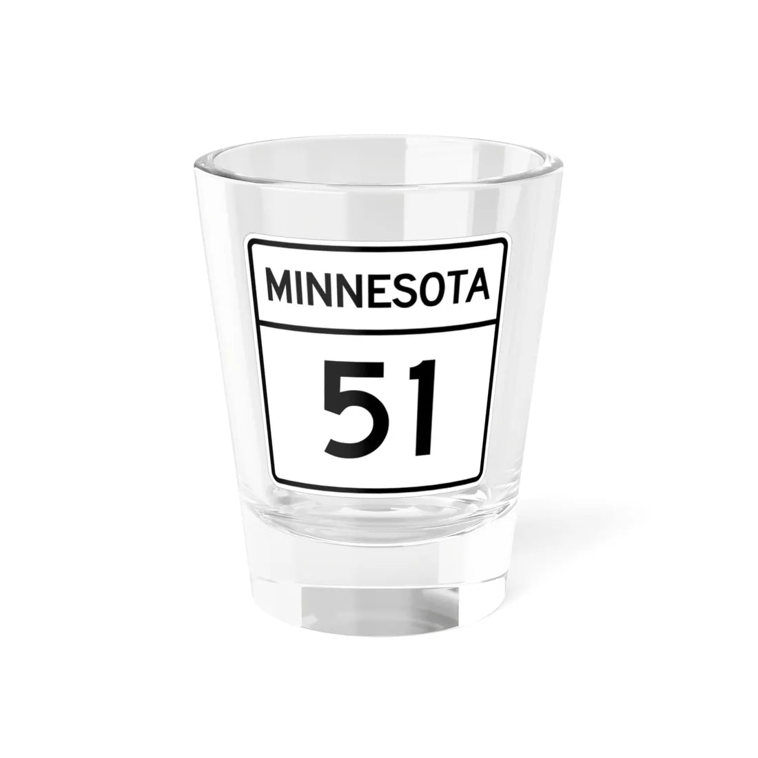 MN-51 1948 (Minnesota) (Road Sign) Shot Glass 1.5oz 1.5oz - Go Mug Yourself