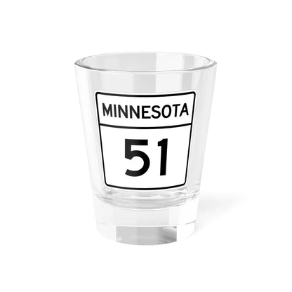 MN-51 1948 (Minnesota) (Road Sign) Shot Glass 1.5oz 1.5oz - Go Mug Yourself