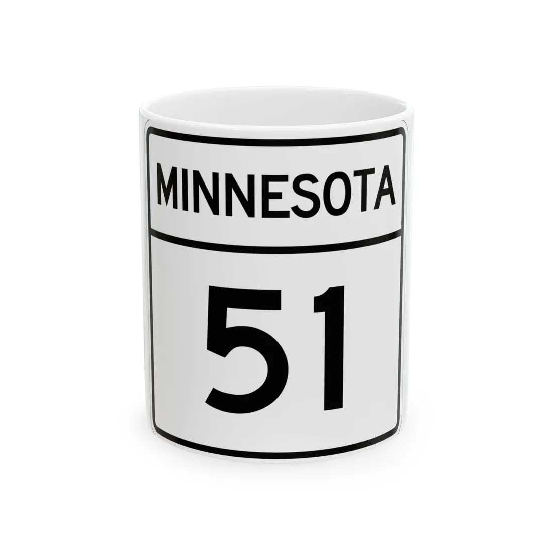 MN-51 1948 (Minnesota) (Road Sign) White Coffee Mug 11oz - Go Mug Yourself