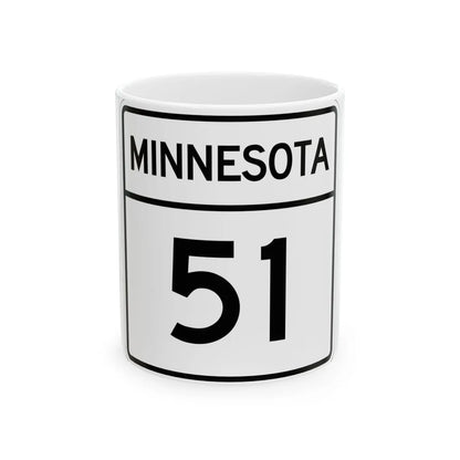 MN-51 1948 (Minnesota) (Road Sign) White Coffee Mug 11oz - Go Mug Yourself