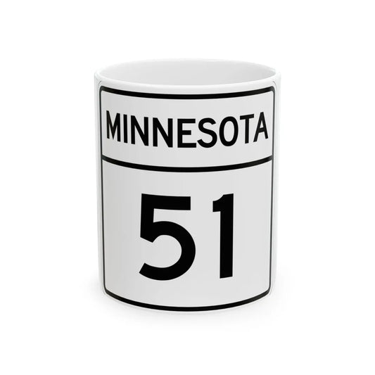MN-51 1948 (Minnesota) (Road Sign) White Coffee Mug 11oz - Go Mug Yourself