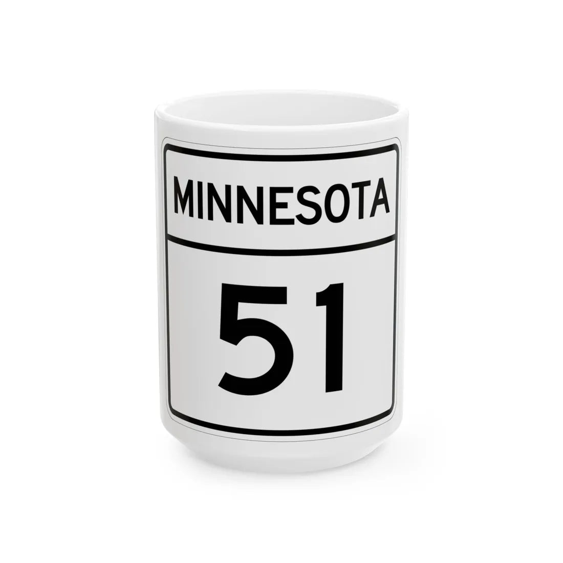 MN-51 1948 (Minnesota) (Road Sign) White Coffee Mug 15oz - Go Mug Yourself