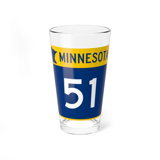 MN-51 (Minnesota) (Road Sign) Pint Glass 16oz 16oz - Go Mug Yourself