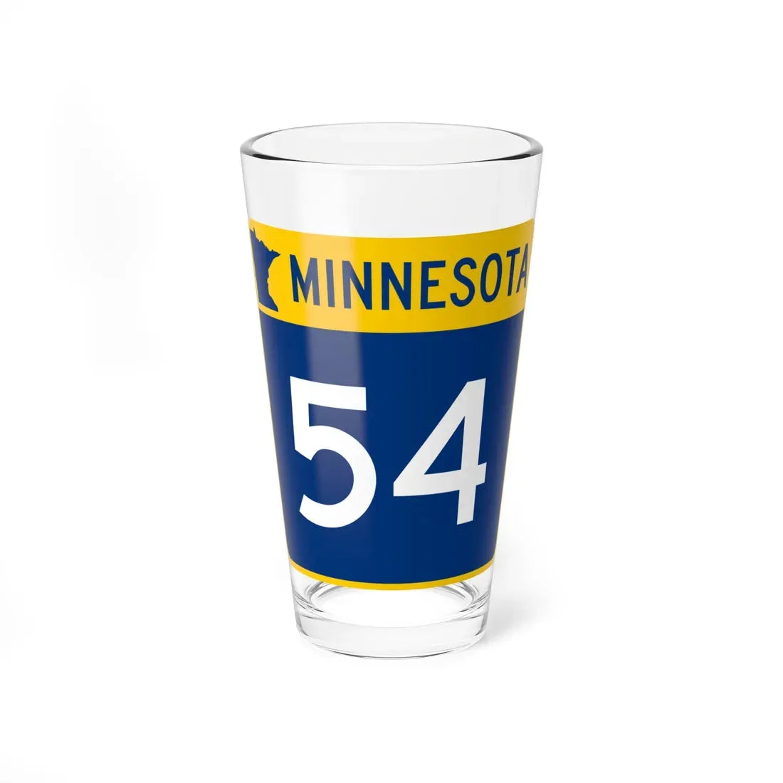 MN-54 (Minnesota) (Road Sign) Pint Glass 16oz 16oz - Go Mug Yourself