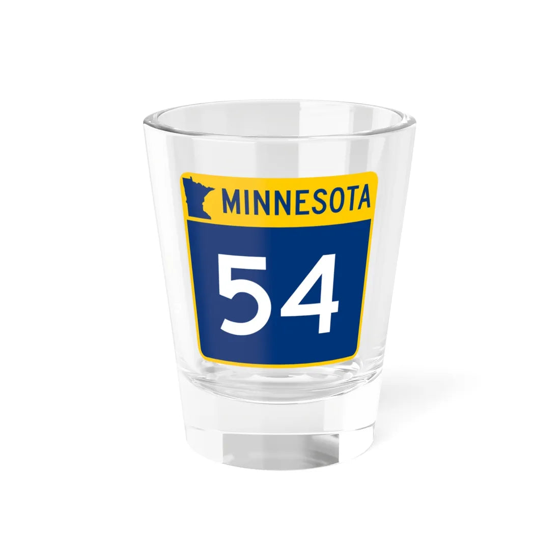 MN-54 (Minnesota) (Road Sign) Shot Glass 1.5oz 1.5oz - Go Mug Yourself