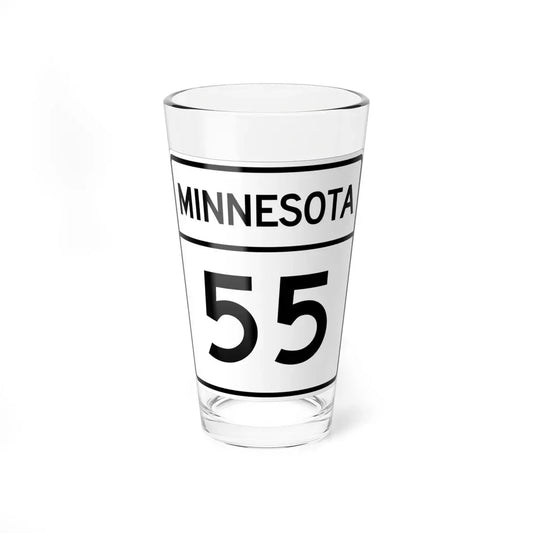 MN-55 1948 (Minnesota) (Road Sign) Pint Glass 16oz 16oz - Go Mug Yourself