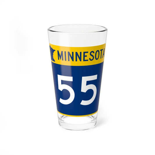 MN-55 (Minnesota) (Road Sign) Pint Glass 16oz 16oz - Go Mug Yourself