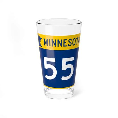 MN-55 (Minnesota) (Road Sign) Pint Glss 16oz 16oz - Go Mug Yourself
