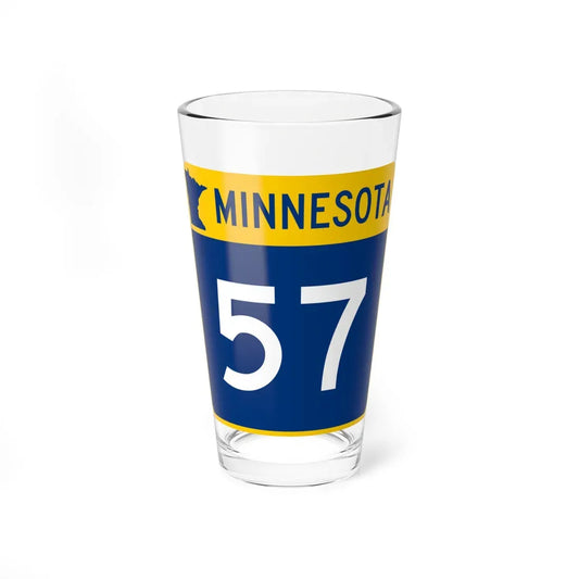 MN-57 (Minnesota) (Road Sign) Pint Glass 16oz 16oz - Go Mug Yourself