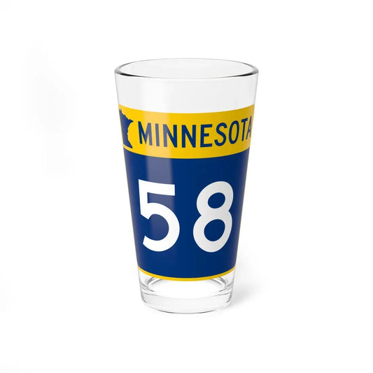 MN-58 (Minnesota) (Road Sign) Pint Glass 16oz 16oz - Go Mug Yourself