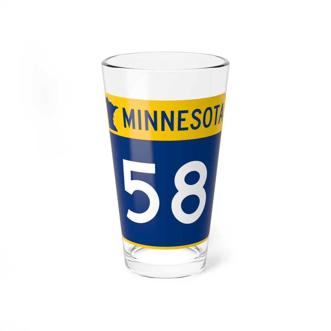 MN-58 (Minnesota) (Road Sign) Pint Glss 16oz 16oz - Go Mug Yourself