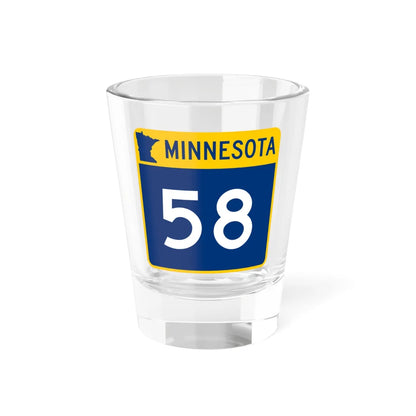 MN-58 (Minnesota) (Road Sign) Shot Glass 1.5oz 1.5oz - Go Mug Yourself