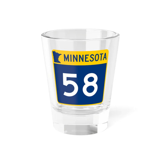 MN-58 (Minnesota) (Road Sign) Shot Glass 1.5oz 1.5oz - Go Mug Yourself