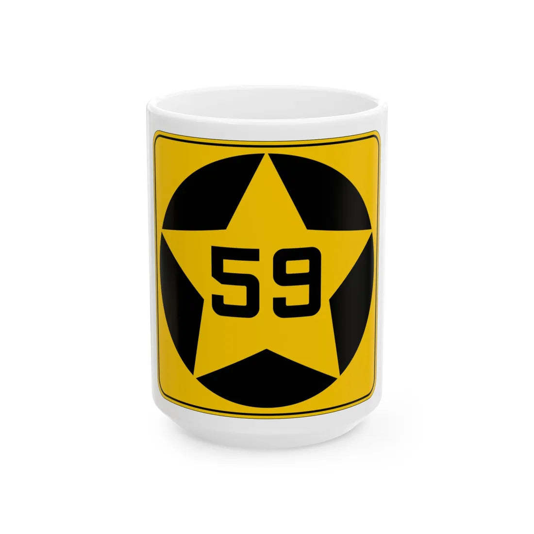 MN-59 1920 (Minnesota) (Road Sign) White Coffee Mug 15oz - Go Mug Yourself