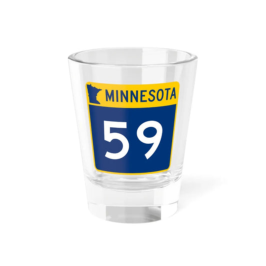 MN-59 (Minnesota) (Road Sign) Shot Glass 1.5oz 1.5oz - Go Mug Yourself