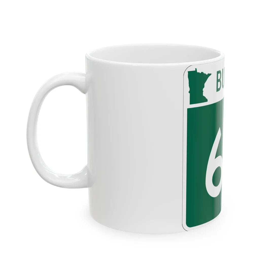 MN-60 Business (Minnesota) (Road Sign) White Coffee Mug - Go Mug Yourself