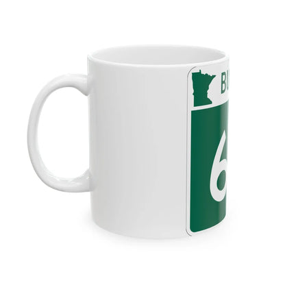 MN-60 Business (Minnesota) (Road Sign) White Coffee Mug - Go Mug Yourself