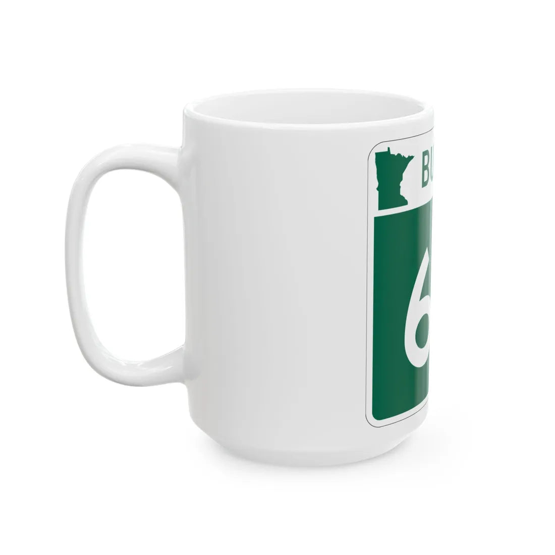 MN-60 Business (Minnesota) (Road Sign) White Coffee Mug - Go Mug Yourself