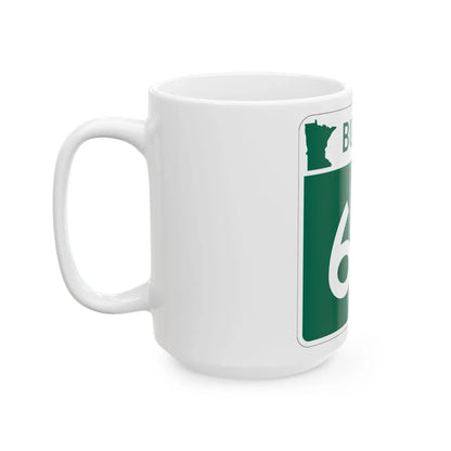 MN-60 Business (Minnesota) (Road Sign) White Coffee Mug - Go Mug Yourself