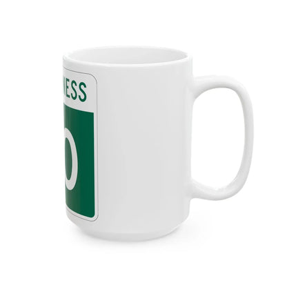 MN-60 Business (Minnesota) (Road Sign) White Coffee Mug - Go Mug Yourself
