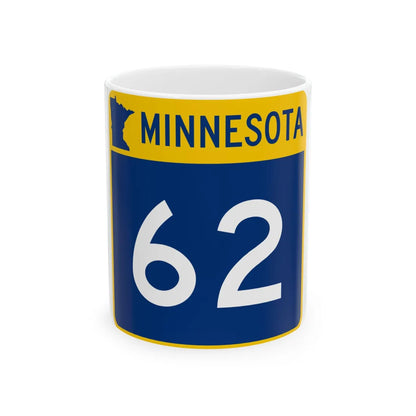 MN-62 (Minnesota) (Road Sign) White Coffee Mug 11oz - Go Mug Yourself