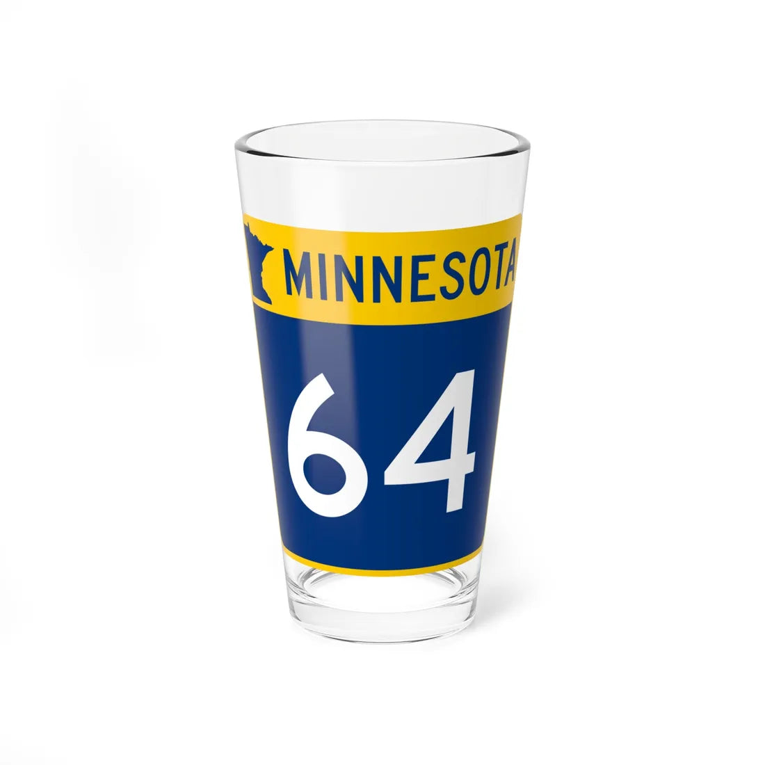 MN-64 (Minnesota) (Road Sign) Pint Glss 16oz 16oz - Go Mug Yourself