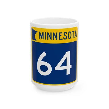 MN-64 (Minnesota) (Road Sign) White Coffee Mug 15oz - Go Mug Yourself