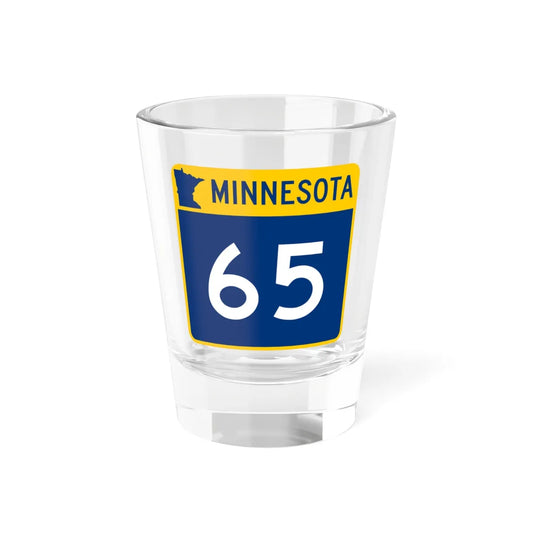 MN-65 (Minnesota) (Road Sign) Shot Glass 1.5oz 1.5oz - Go Mug Yourself