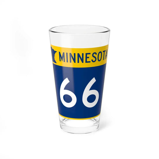 MN-66 (Minnesota) (Road Sign) Pint Glass 16oz 16oz - Go Mug Yourself